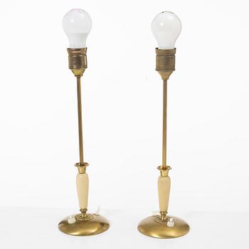 Bertil Brisborg, a pair of table lamps model 32149, Nordiska Kompaniet 1940s.