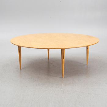 Bruno Mathsson, a birch burr table, Mathsson International, Värnamo, second half of the 20th century.