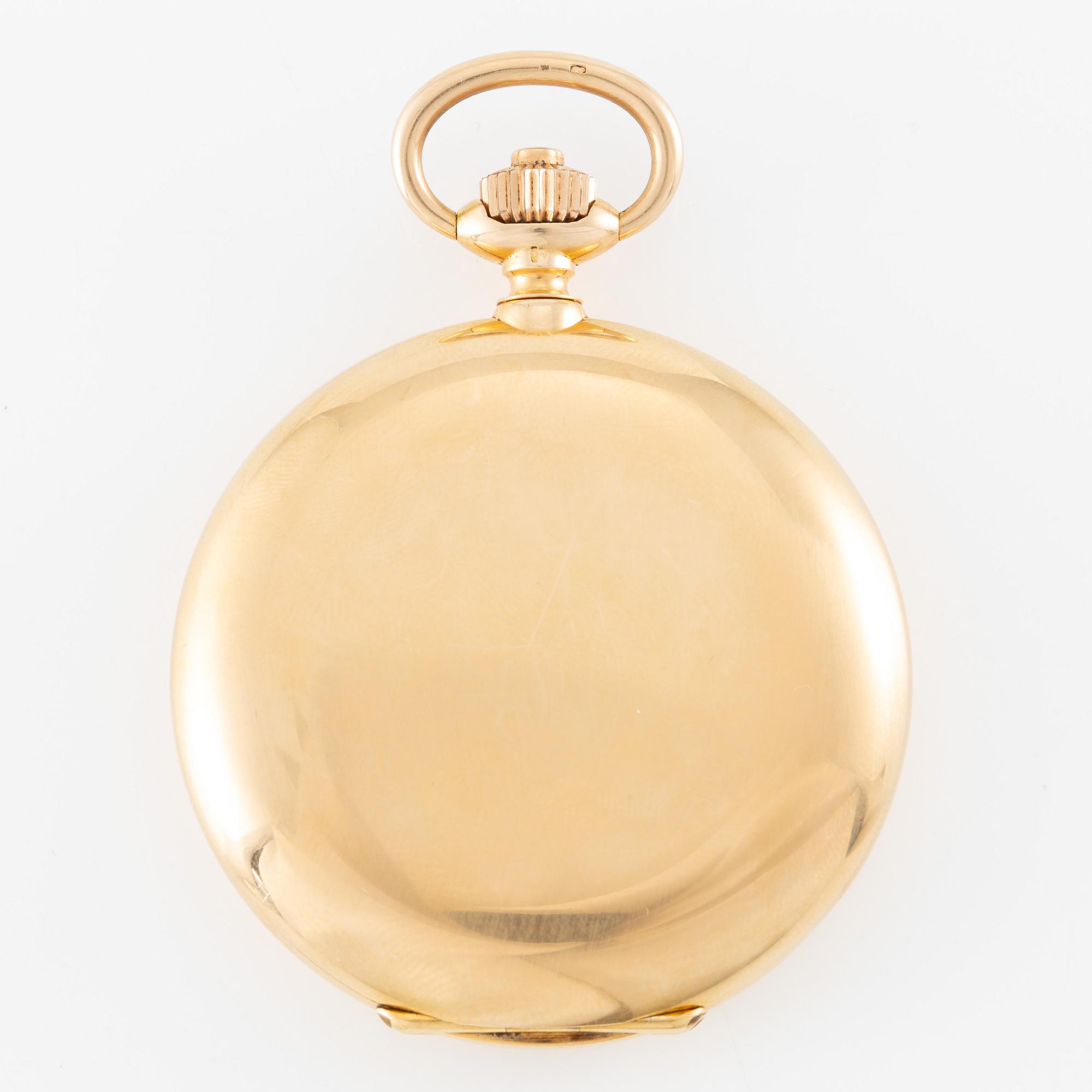 Longines, fickur, 18K guld, savonett, 53 mm.