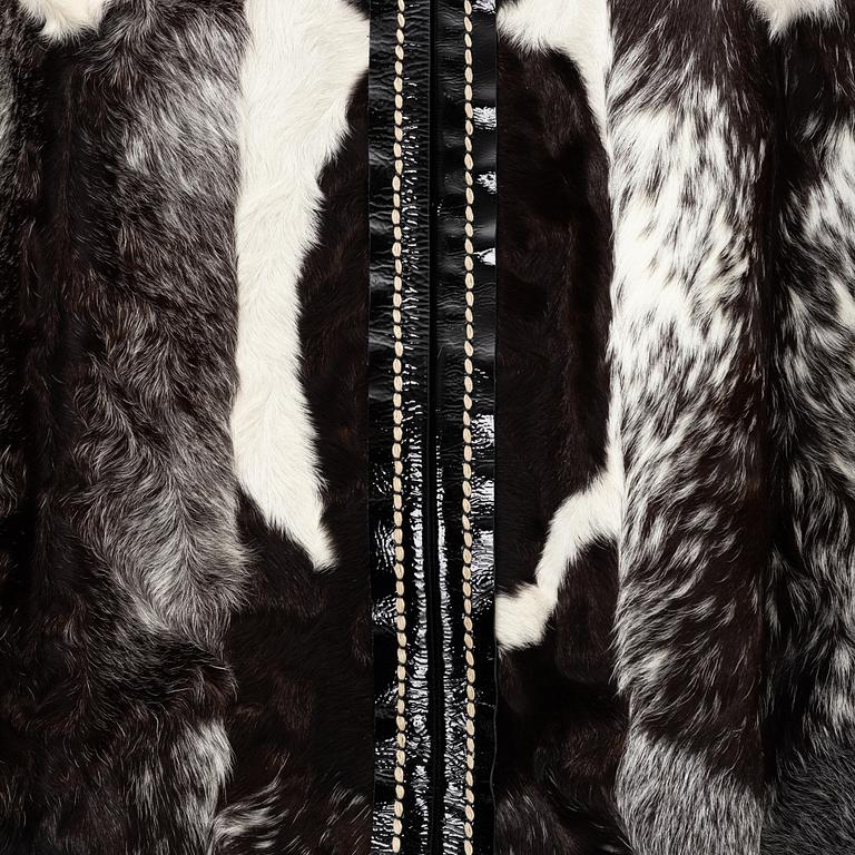 Prada, a goat fur coat, size 38.