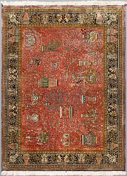 Matta, Figural Sike Ghom ca 157 x 111 cm.