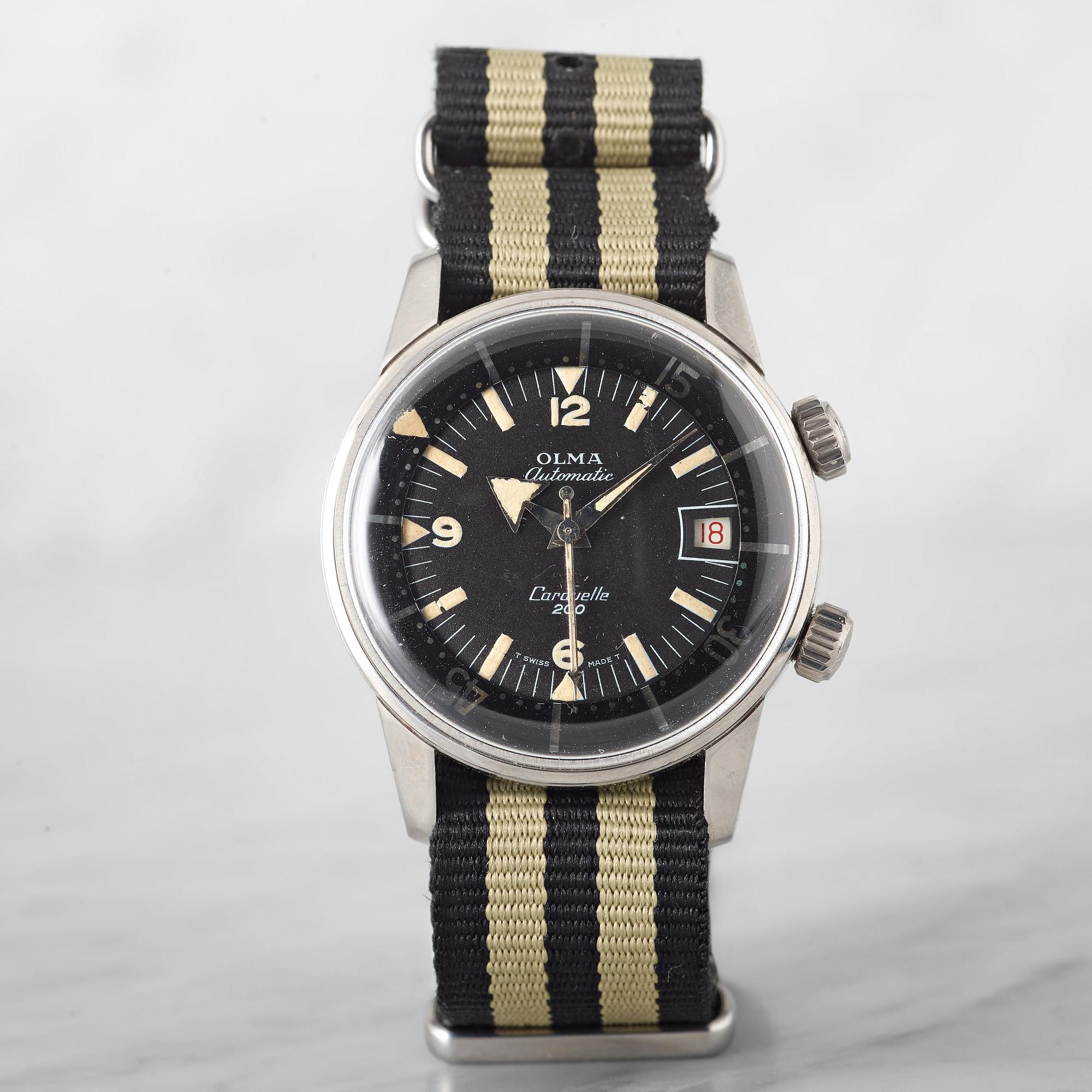 OLMA, Caravelle 200, "super compressor", armbandsur, 36 mm.