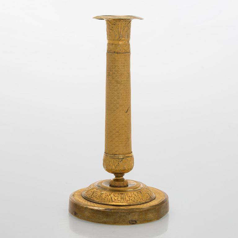 An early 19th century French Empire candlestick.