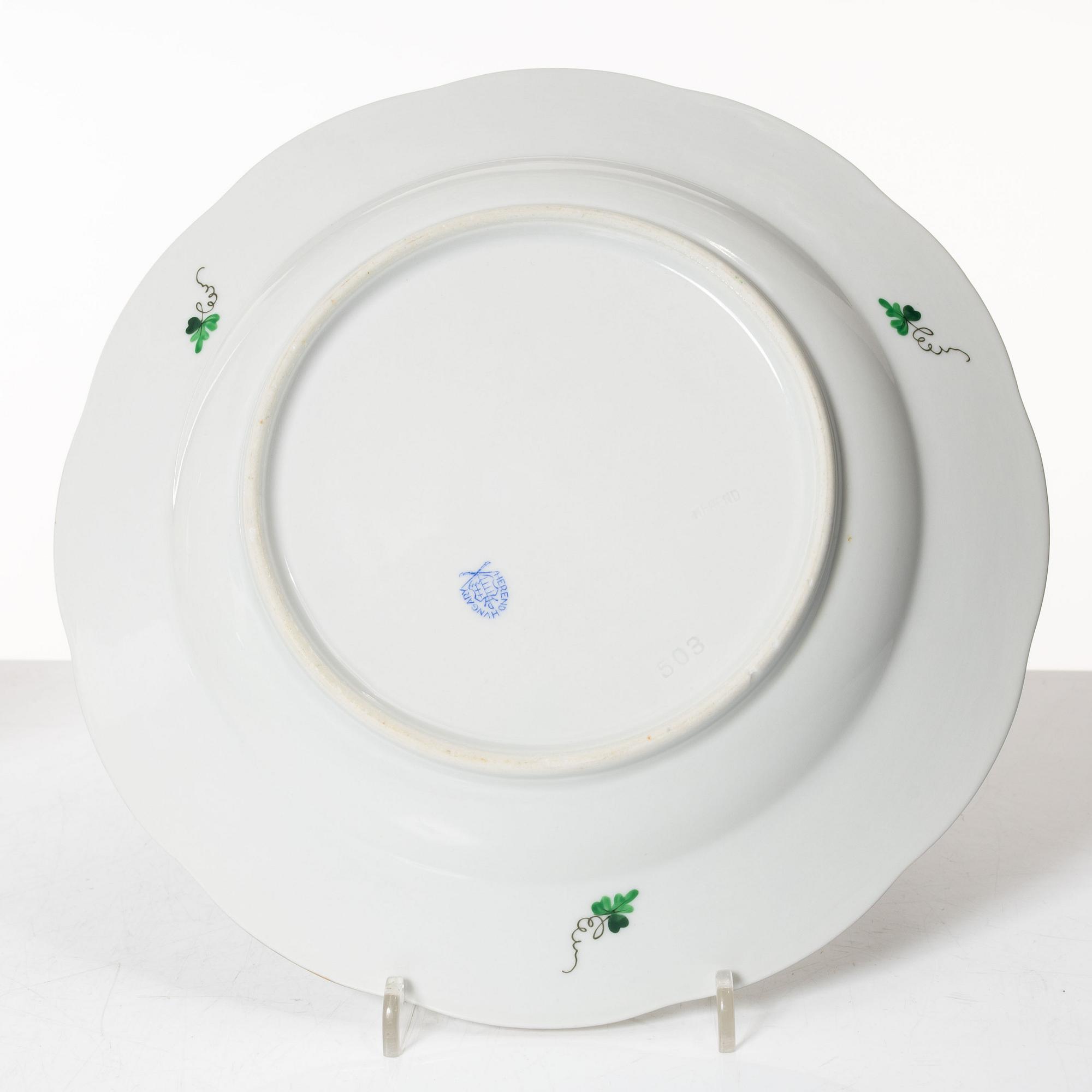 Matservis, 29 delar, "Parsley" och vas, porslin, Herend, Ungern.