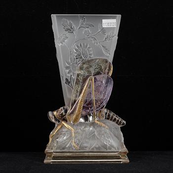 VASER, ett par, glas, märkta Baccarat, 1900-talets första hälft.