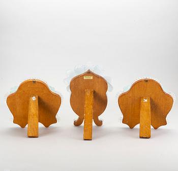 Three mid 20th century table mirrors from Murano, Venice Italy.