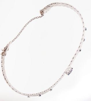 ARMBAND, 18K vitguld, safirer. Italien. Vikt ca 22,8 g.
