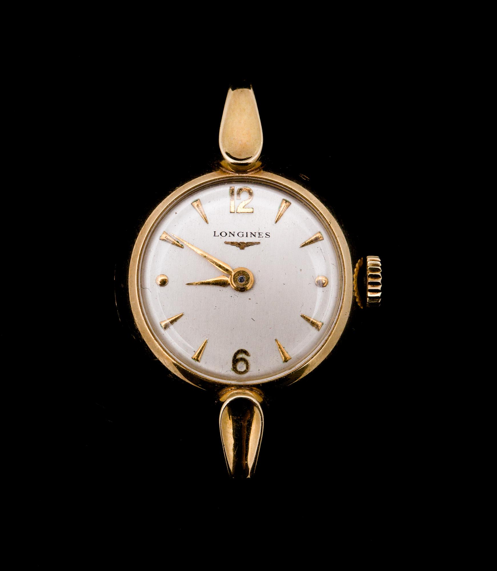 DAMARMBANDSUR, 14K Longines. Tot vikt 8 g.