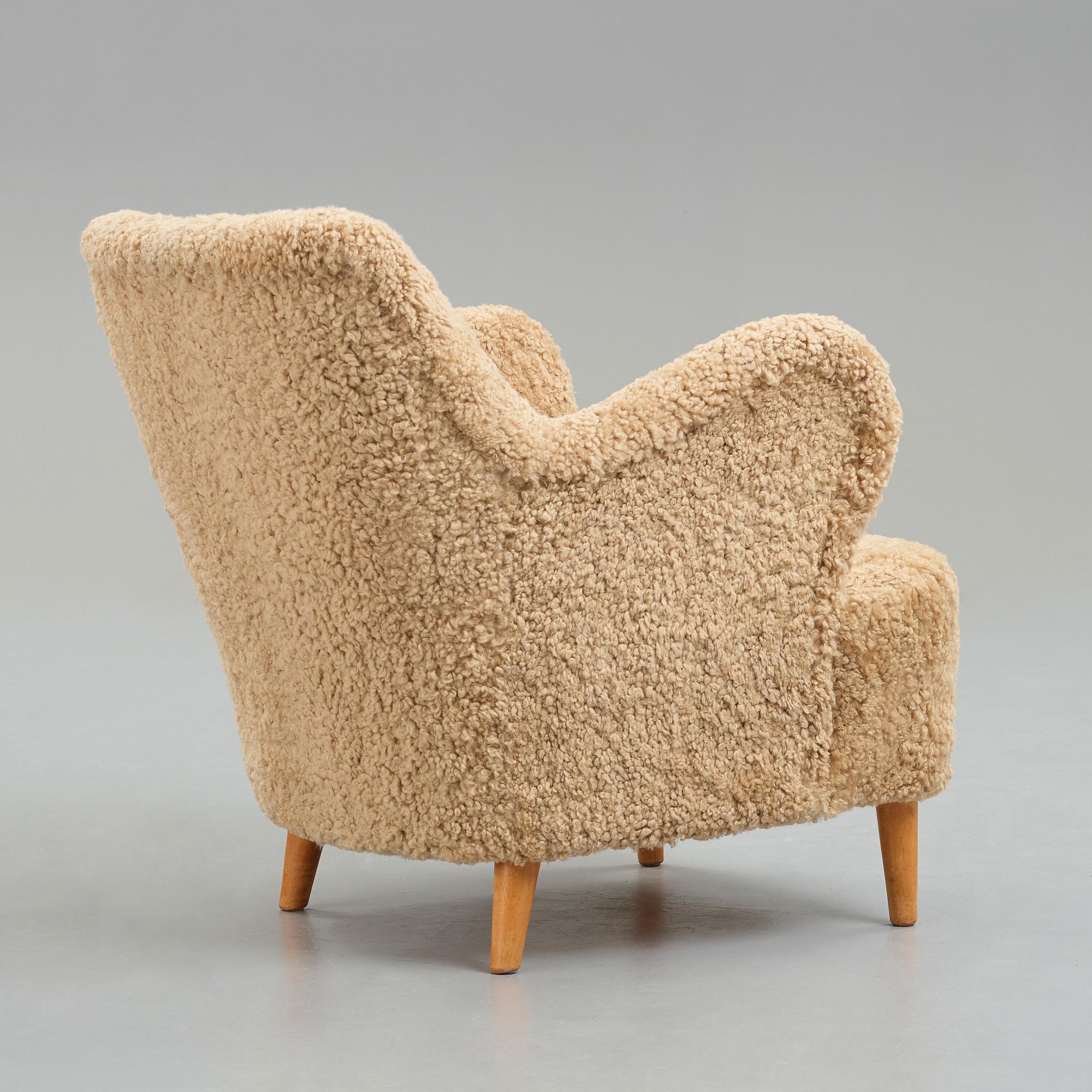 Gustav Axel Berg, a Swedish Modern easy chair for AB G.A. Bergs, 1940's.