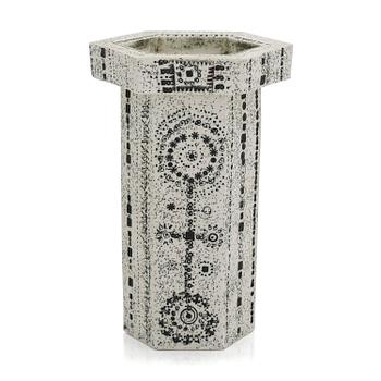 Rut Bryk, a stoneware candlestick signed BRYK.
