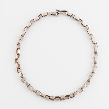 Sven-Erik Högberg, armband samt collier, silver.
