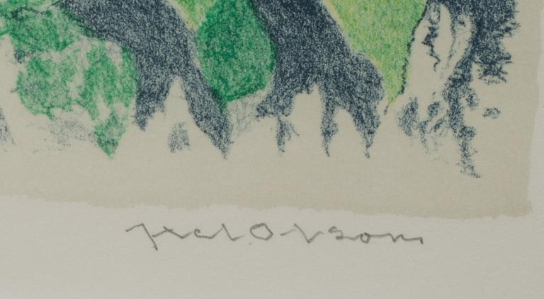 AXEL OLSON, färglitografi, signerad och numrerad 114/260.