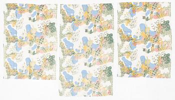 Josef Frank, curtains, 3 pcs, "Anakreon", Svenskt Tenn.