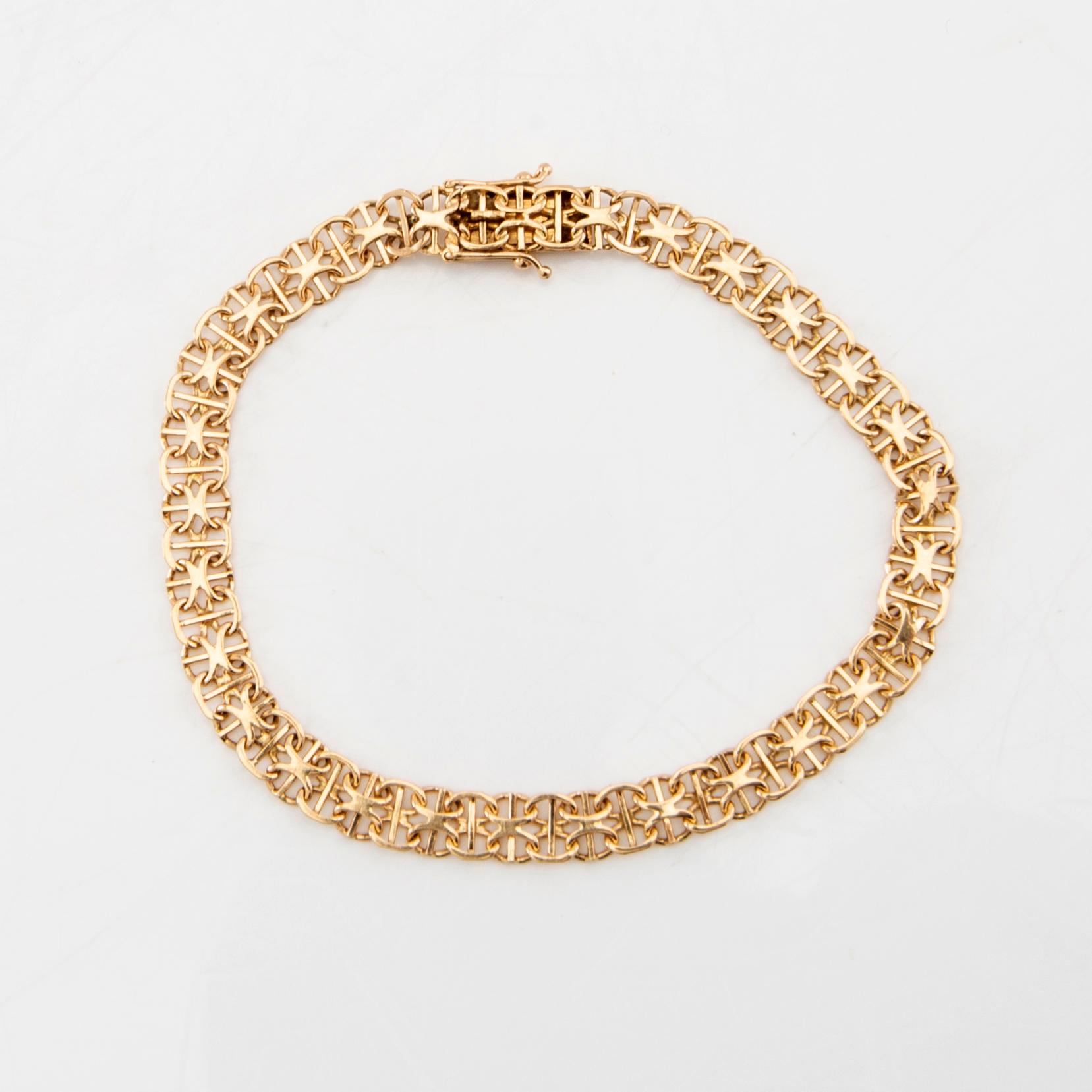 Bracelet 18K gold x-link.