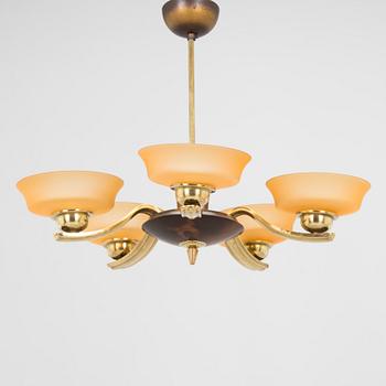 Paavo Tynell, a 1930s pendant lamp '1256/5' for Taito, Finland.