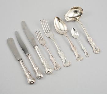 BESTICKSERVIS, 75 delar, silver, "Prins Albert", 1900-talets andra hälft. Vikt 3086 g.