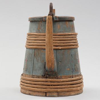 a swedish wooden jar from the 19th century.