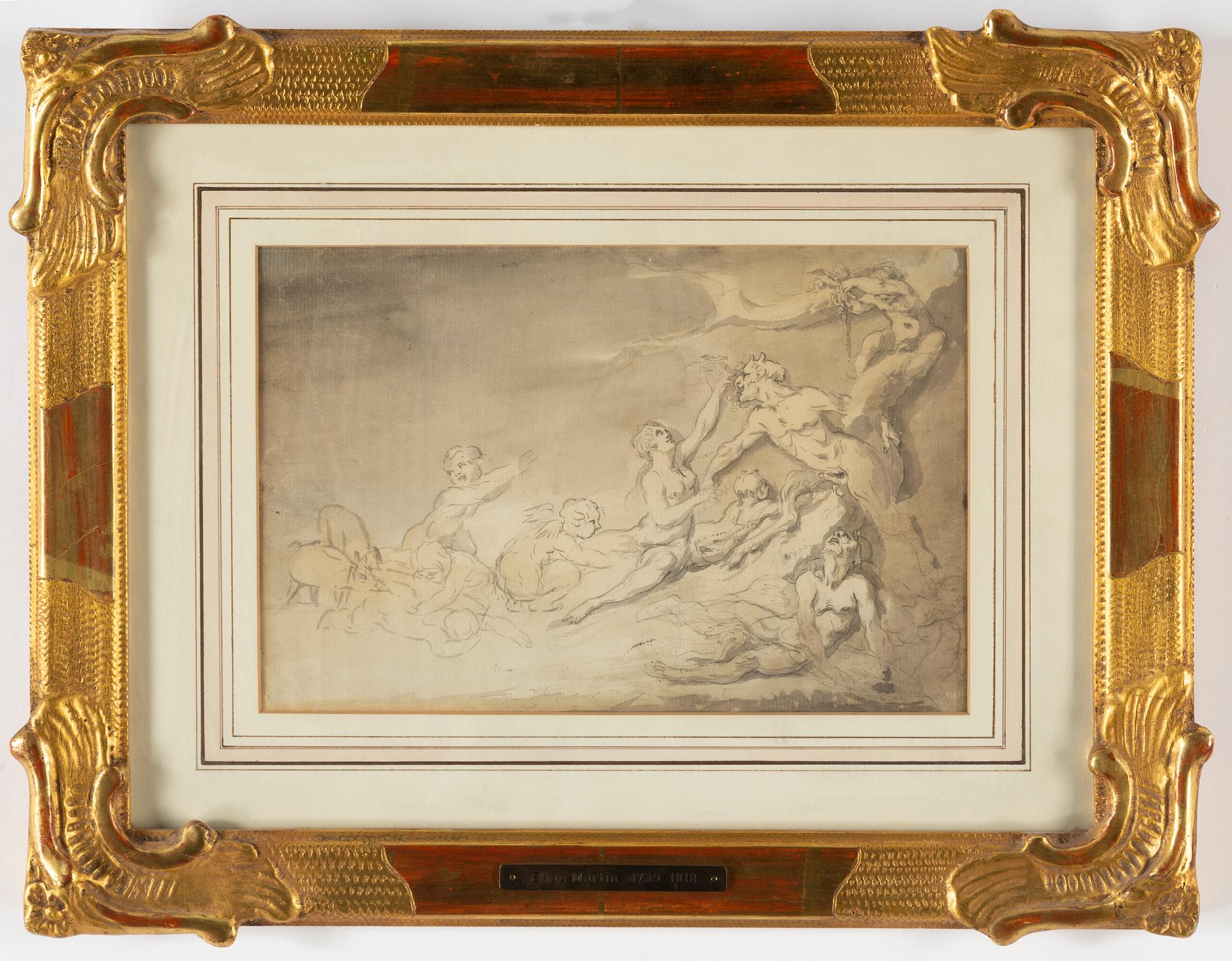 ELIAS MARTIN, attributed to,  ink wash.