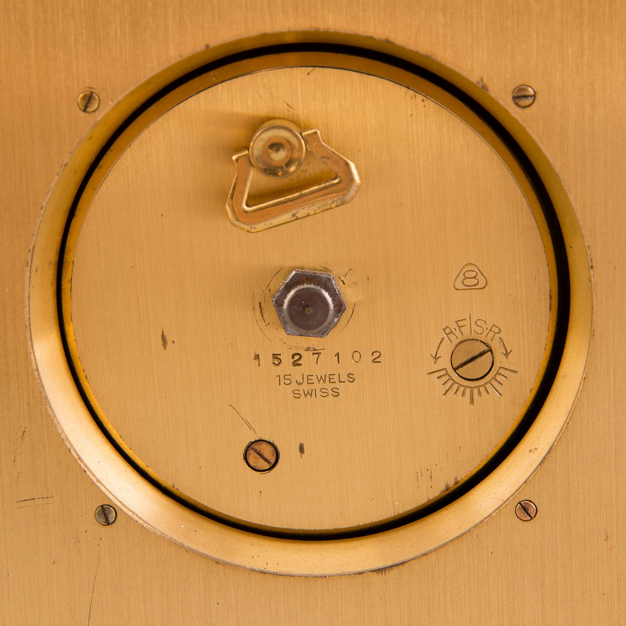 An Imhof table clock with world time, 1960/70s.