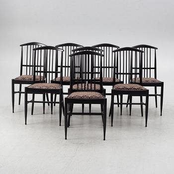 Kerstin Hörlin-Holmquist, Dining table with 8 chairs, 'Charlotte', Asko, Finland.