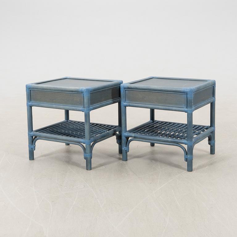 Bedside tables, a pair, DUX, 1970s/80s.