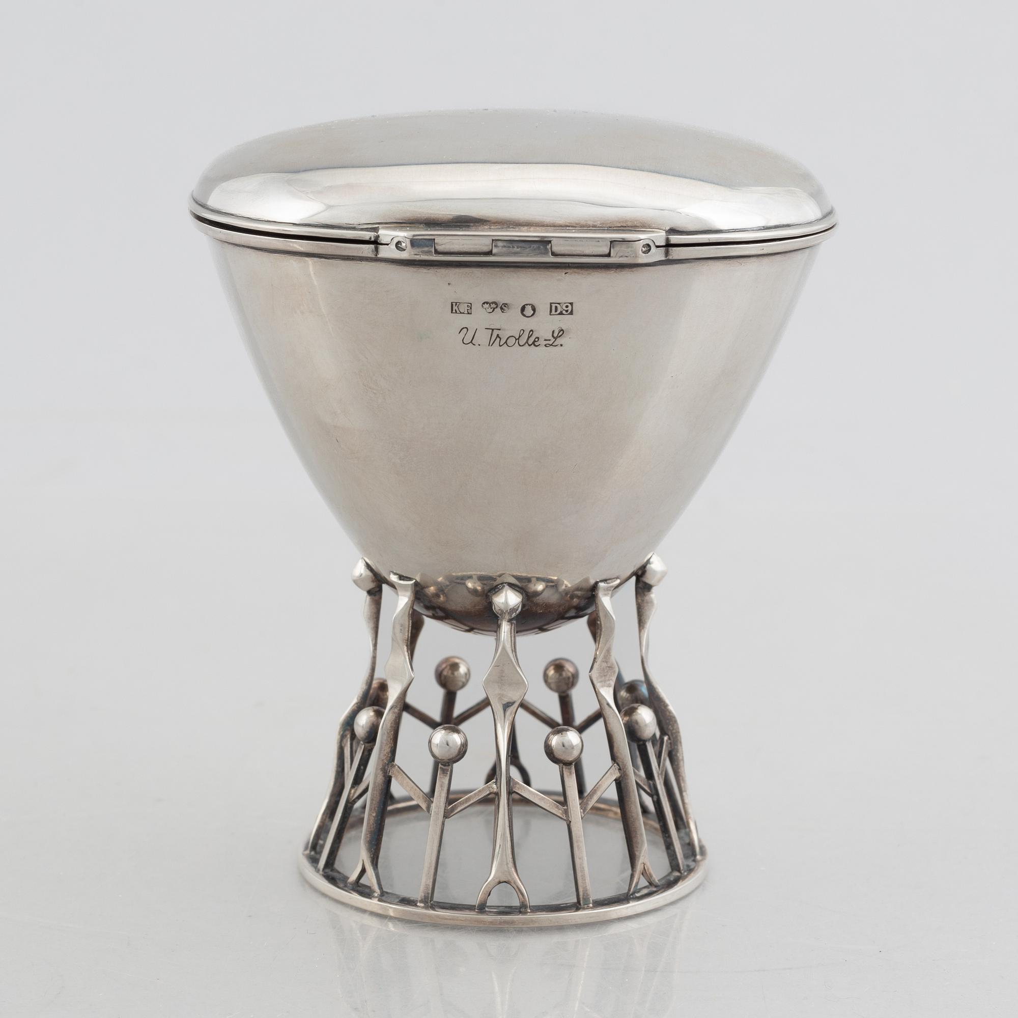 Ulf Trolle-Lindgren, bonbonnière, silver, Stockholm 1954.