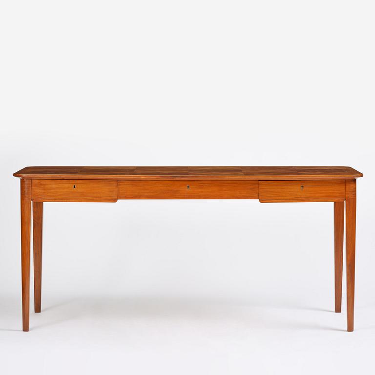 Oscar Nilsson, a mahogany desk, cabinetmaker Allan Lindgren, Stockholm, 1938.