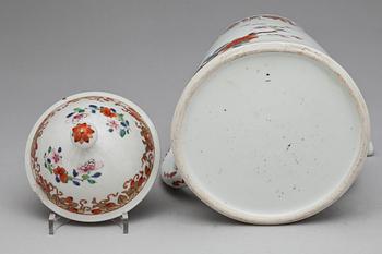 KAFFEKANNA med LOCK, kompaniporslin. Qing dynastin, Yongzheng (1723-35).