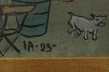 IVAR AROSENIUS, blandteknik, monogramsignerad och daterad -03.