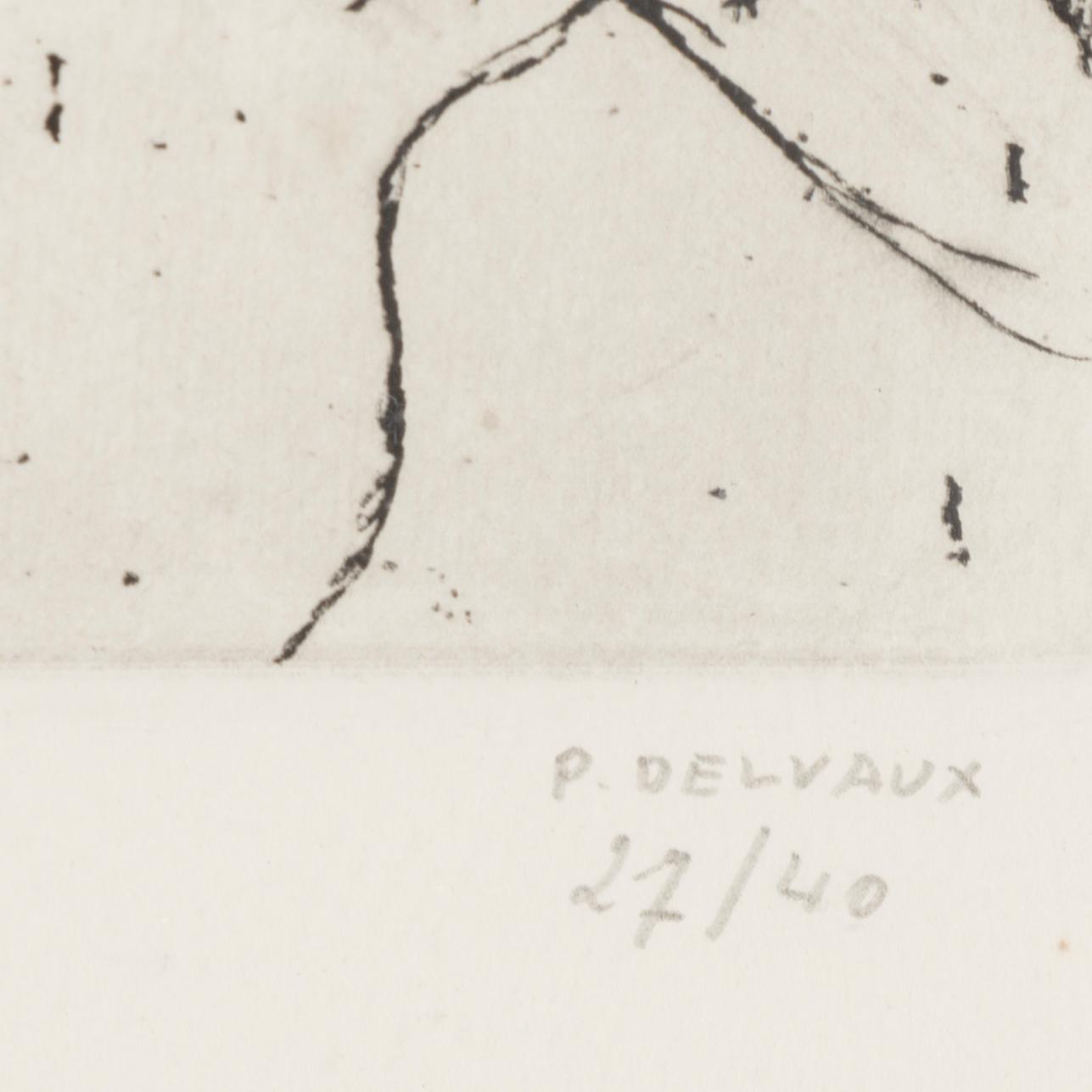 PAUL DELVAUX, etsning, signerad och numrerad 27/40.