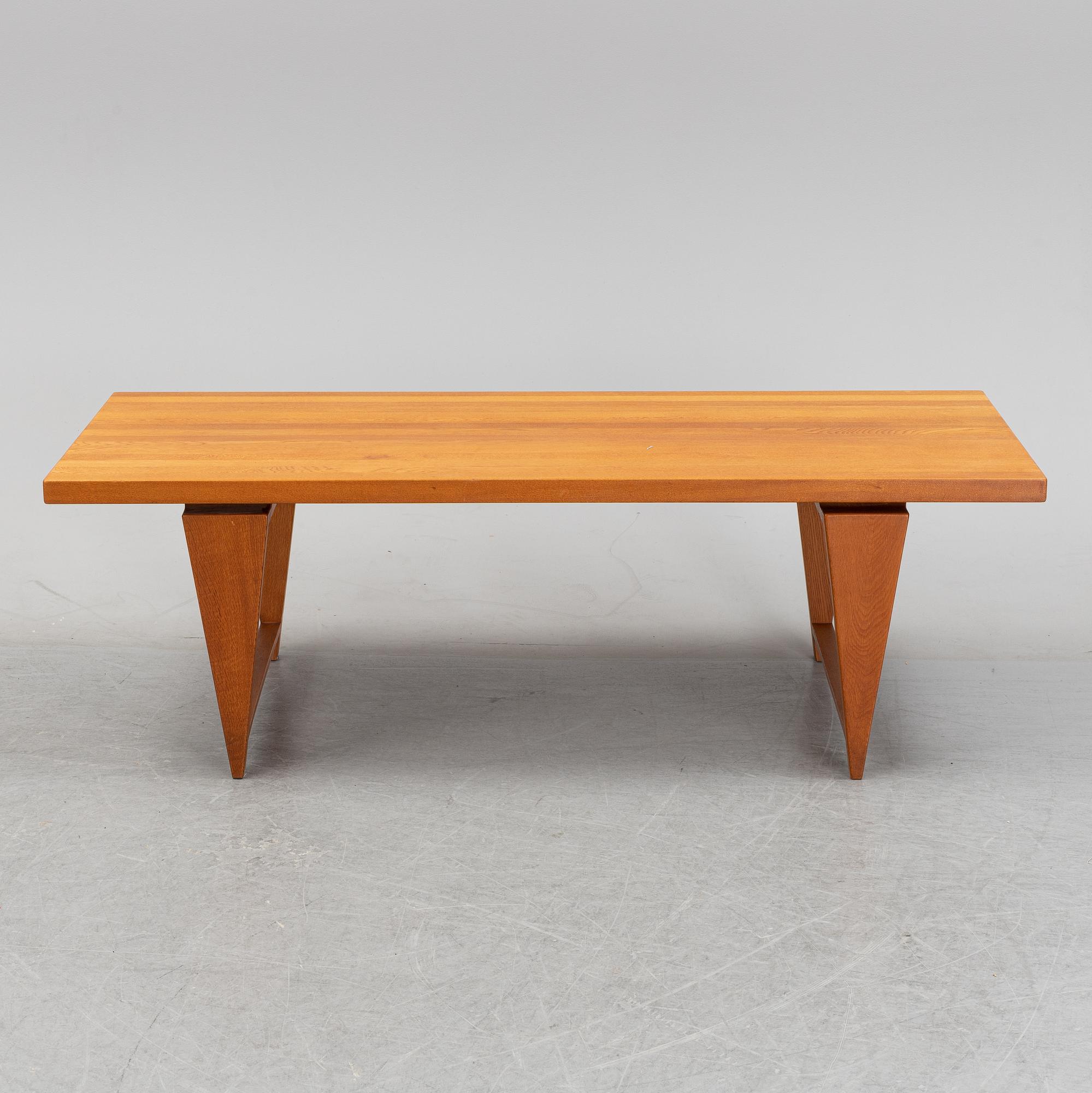 A 1960's oak coffee table by Svante Skogh, Seffle.