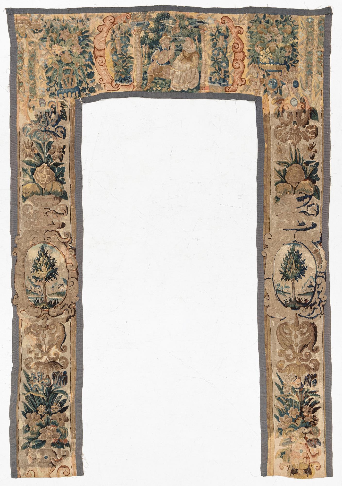 A 17th century, tapestry fragment, c. 295 x 195 Flanders,.