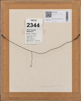 Anders Zorn, a signed etching from 1900.