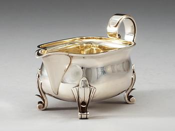 An Atelier Borgila sterling sauce boat, Stockholm 1942.