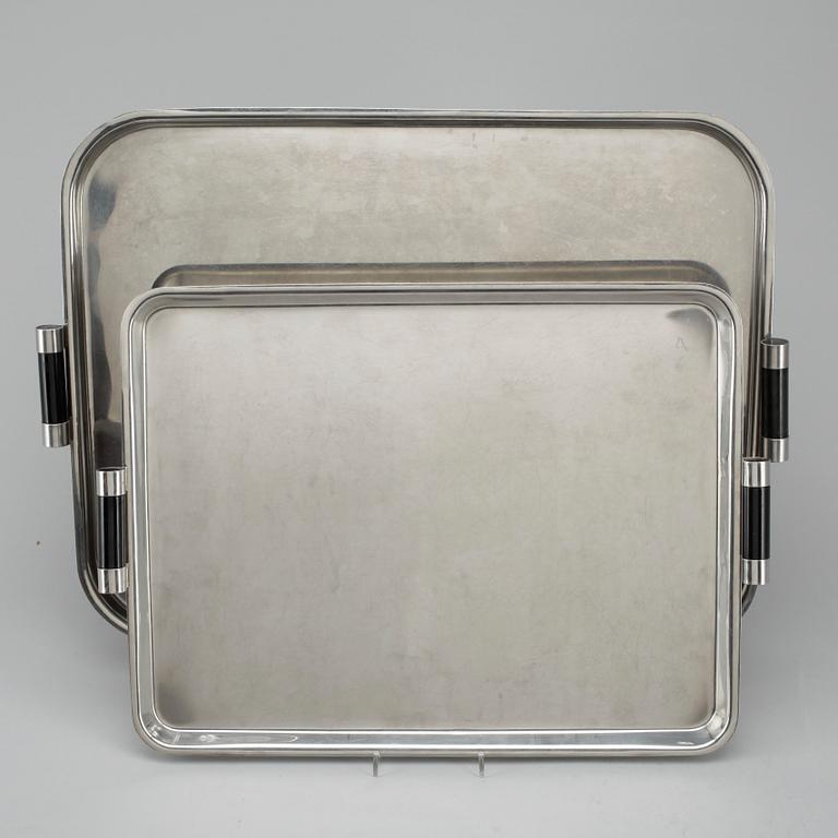 BRICKOR, 2 st, art deco, rostfritt stål, Eskilstuna, 1930/40-tal.
