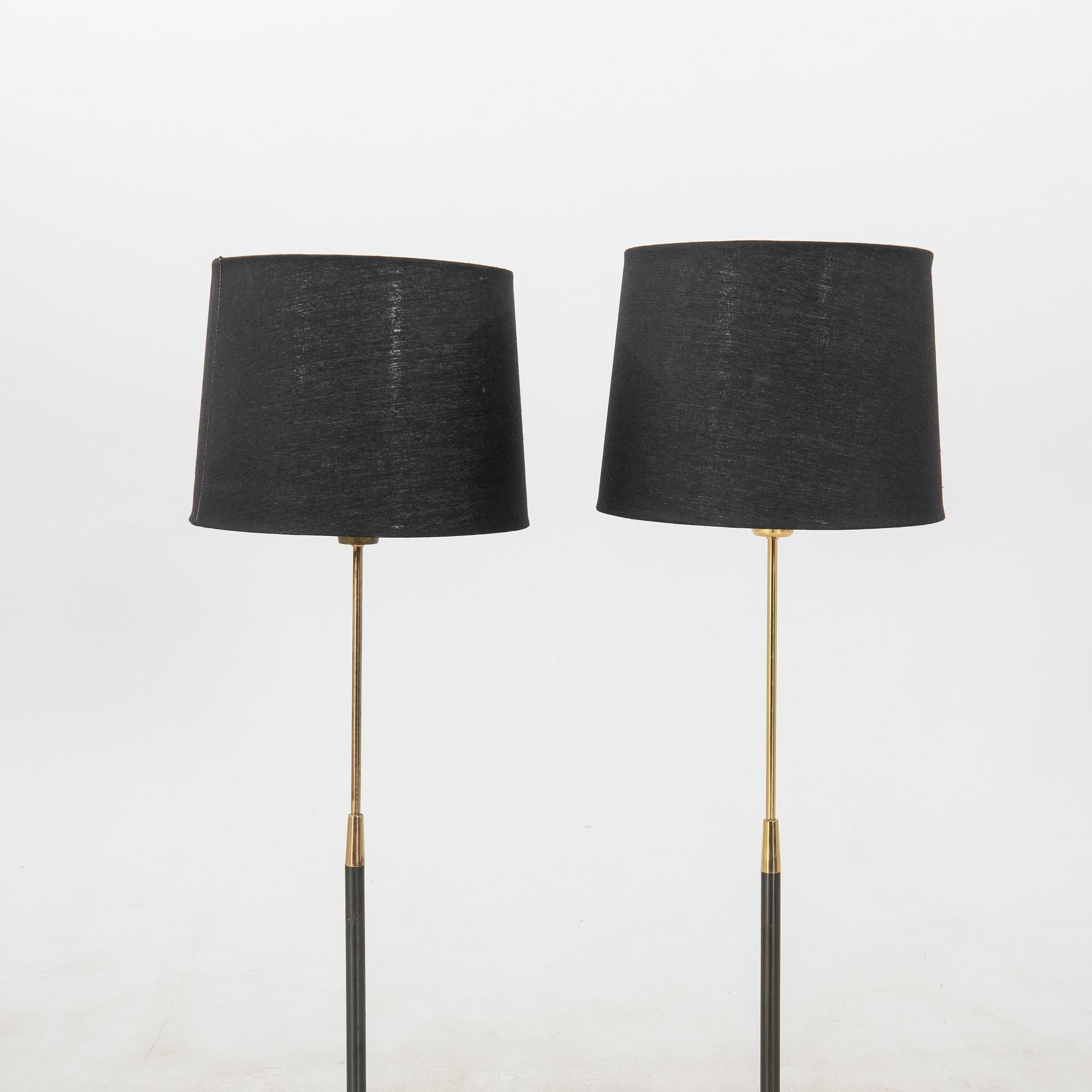 Floor lamps, a pair model 7061, Falkenbergs Belysning 1960s.