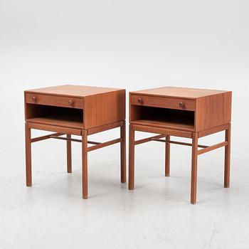Sven Engström & Gunnar Myrstrand, a pair of 'Casino' teak bedside tables, Tingströms, Bra Bohag, 1960's.