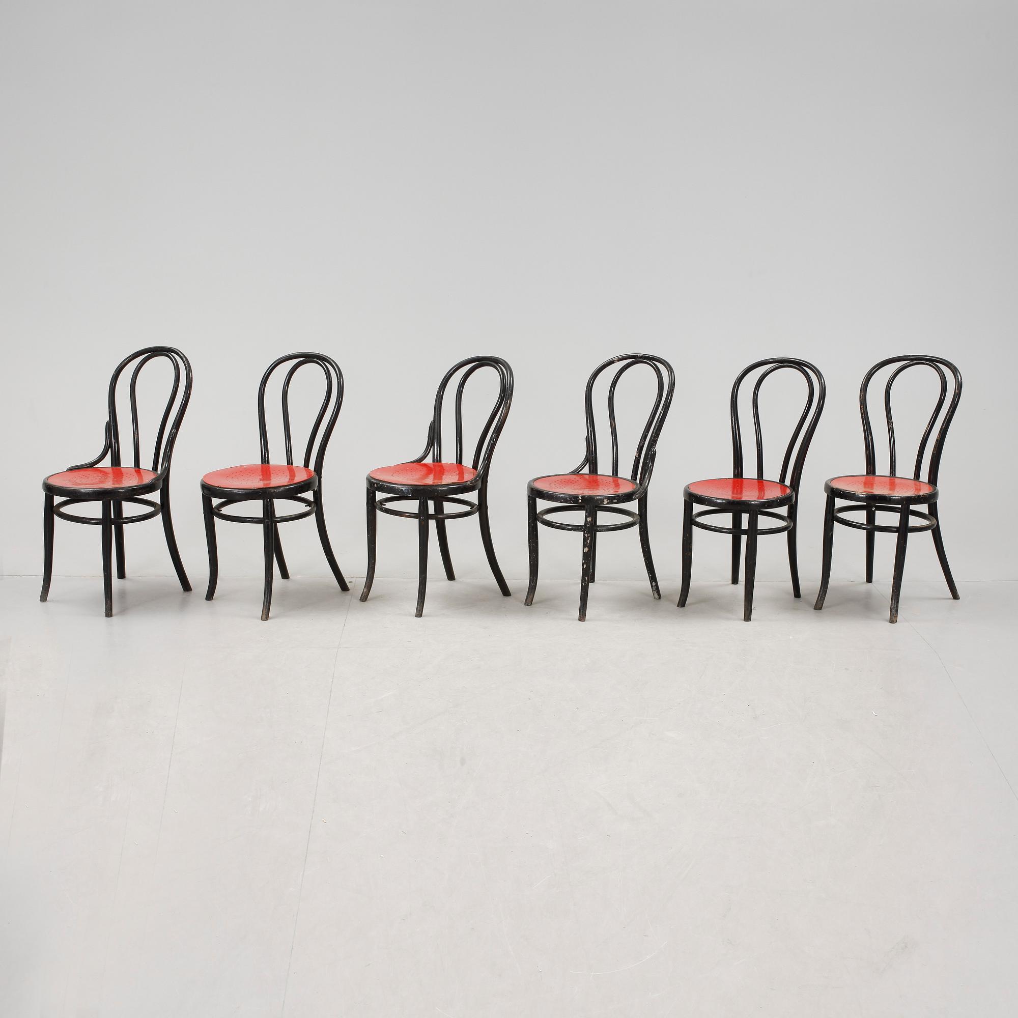 STOLAR, 6 st, Thonet, 1900-talets första hälft.