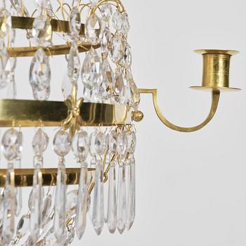 Ljuskrona, för fem ljus, Sverige, 1700-talets slut, Sengustaviansk.