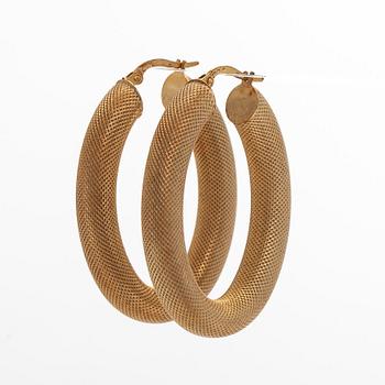 A pair of 14K gold earrings, Italy.