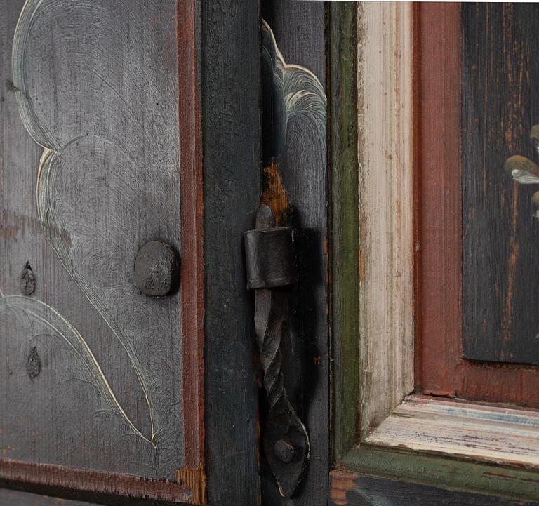 Skänkskåp, allmoge, Järvsö, Hälsingland, märkt 1817.