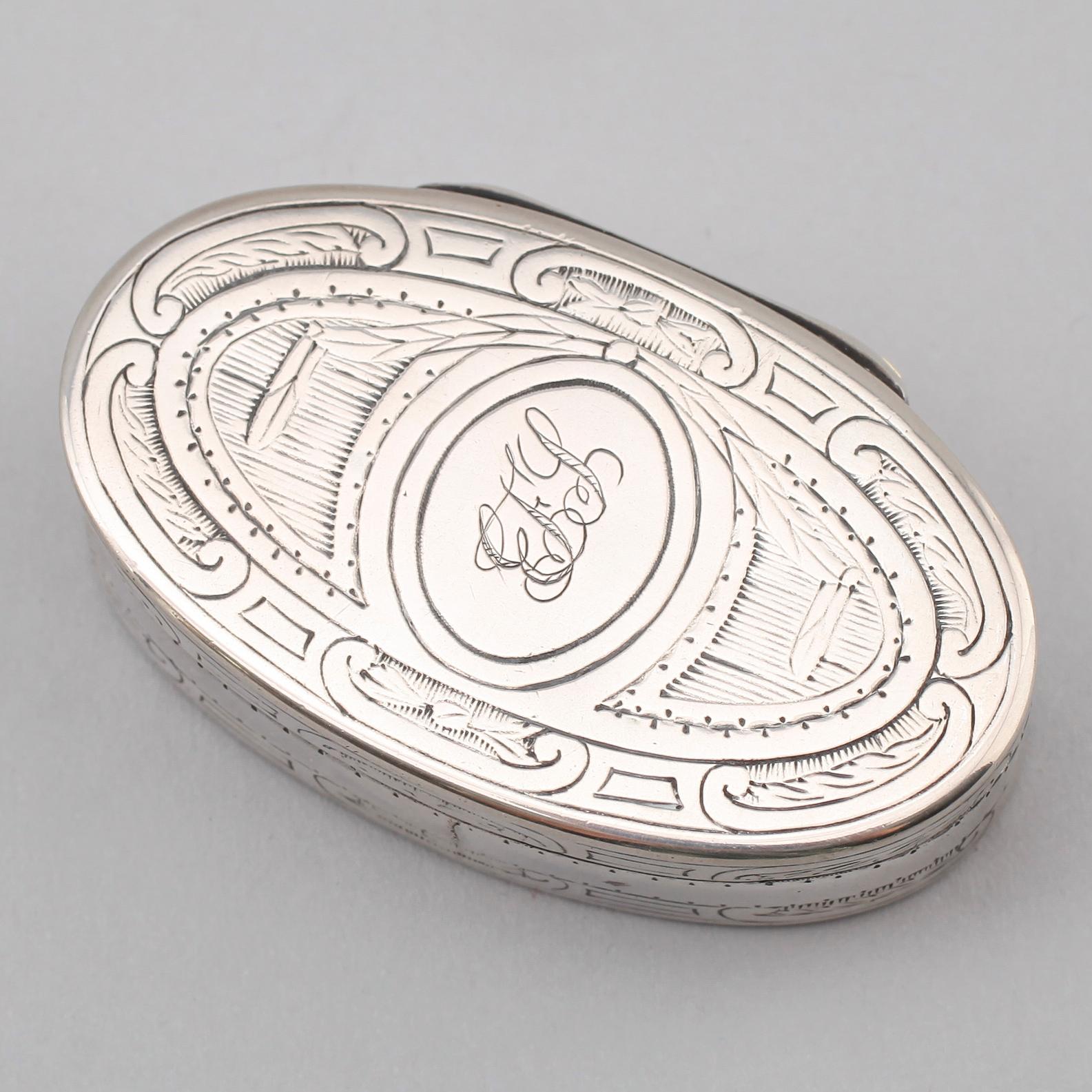 DOSA, silver, Carl Magnus Lundgren, Falköping 1791. Vikt ca 65 gram.