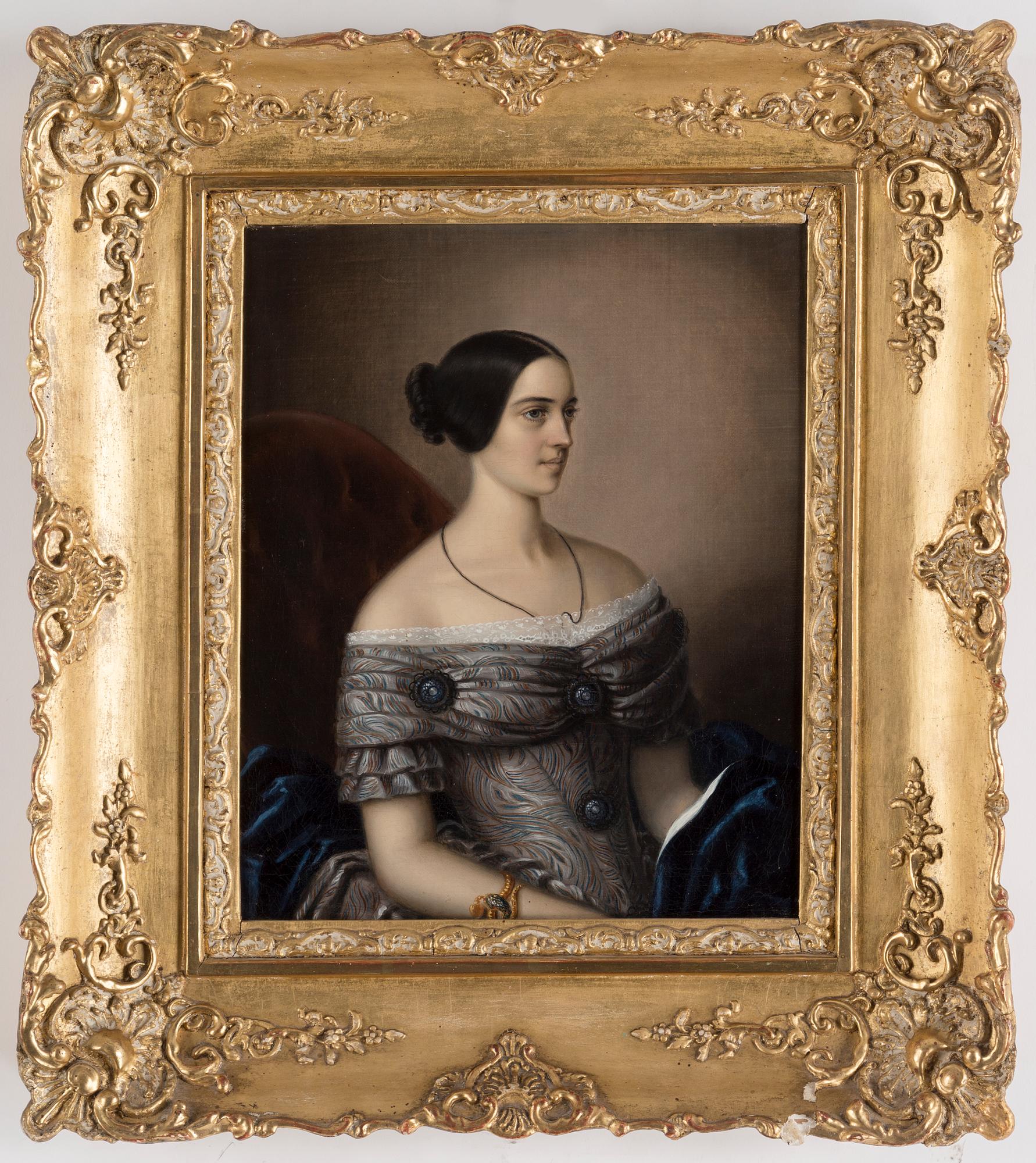 SVENSK KONSTNÄR, empire, olja på duk.