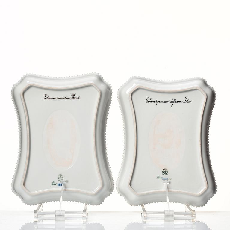 A pair of Royal Copenhagen 'Flora Danica' trays, Denmark, 20th Century.