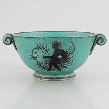 Wilhelm Kåge, skål, stengods, "Argenta", Gustavsberg 1936.
