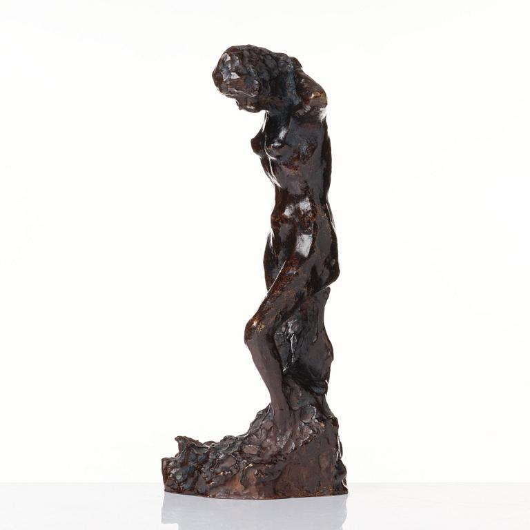 Pierre Bonnard, "Femme nue debout, bras levés derrière la tête, s'épongeant la nuque".