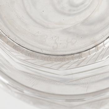 Simon Gate, glasservis, 46 delar, "Molnet", Orrefors.