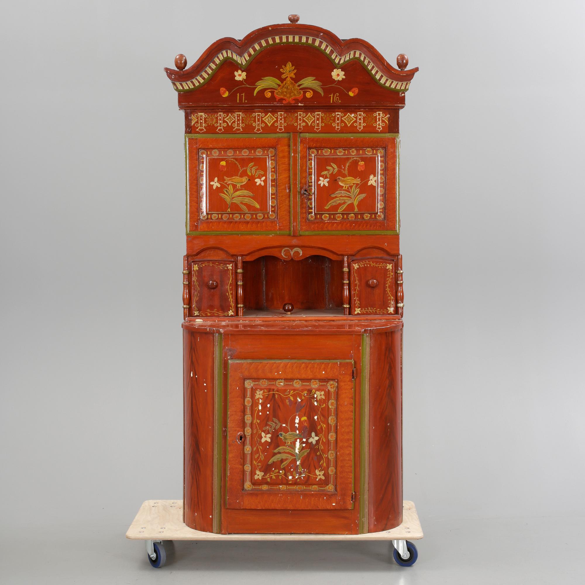 SKÅP, allmoge, bär datering 1776, 1700/1800-tal.