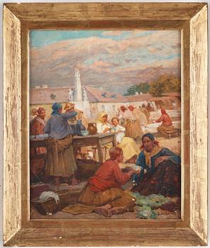 Lajos Deak-Ebner, På marknaden.