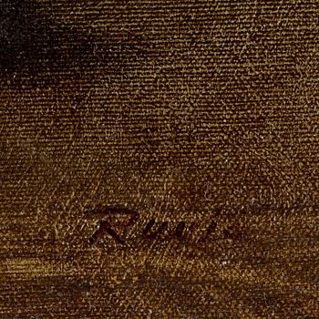 OKÄND KONSTNÄR, olja på duk, otydligt signerad, 1900-talets andra hälft.